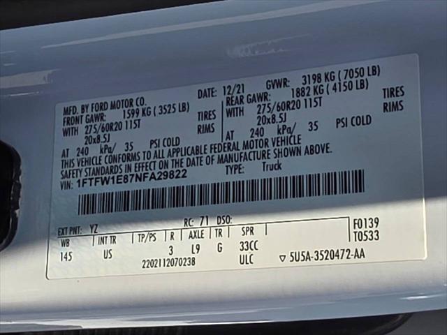 Photo of 2022 White Ford F-150