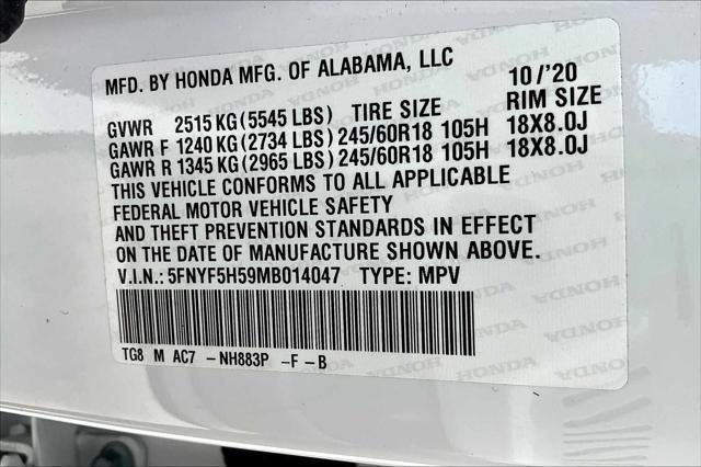Photo of 2021 Platinum White Pearl Honda Pilot