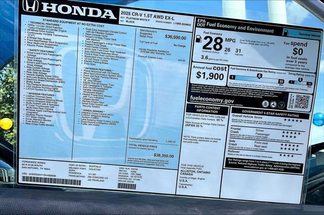 Photo of 2025 Platinum White Pearl Honda CR-V