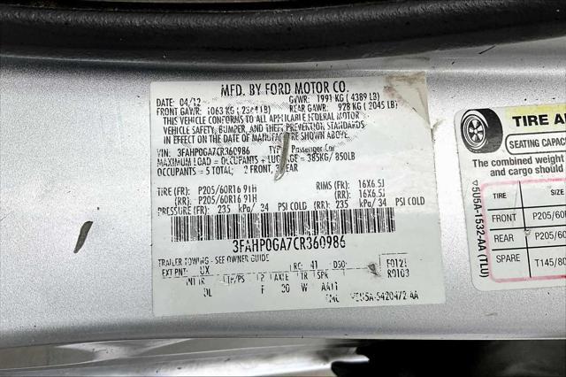 Photo of 2012 Ingot Silver Metallic Ford Fusion
