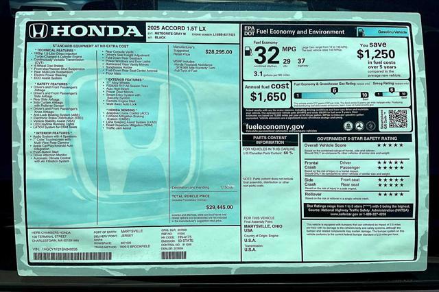 Photo of 2025 Meteorite Gray Metallic Honda Accord