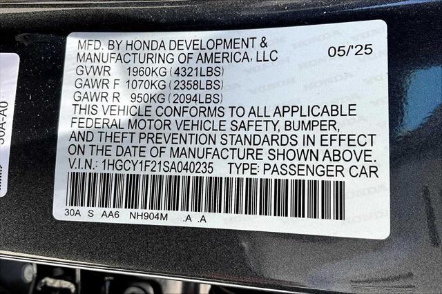 Photo of 2025 Meteorite Gray Metallic Honda Accord