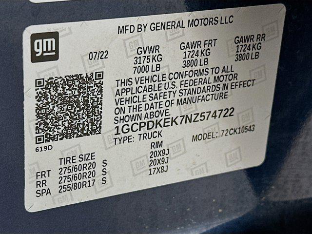 Photo of 2022 Northsky Blue Metallic Chevrolet Silverado 1500