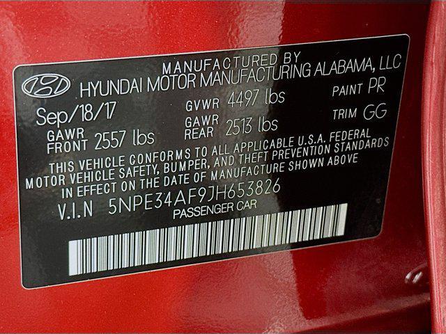 Photo of 2018 Scarlet Red Hyundai SONATA
