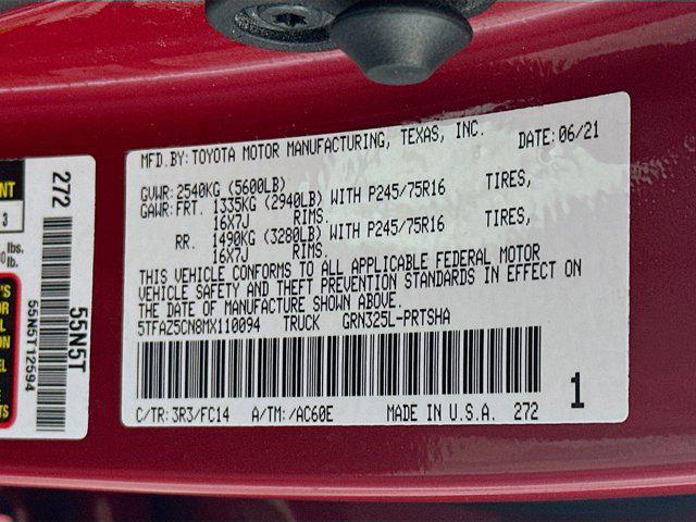 Photo of 2021 Barcelona Red Metallic Toyota Tacoma