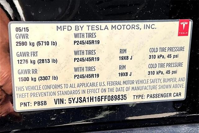 Photo of 2015 Black Tesla Model S