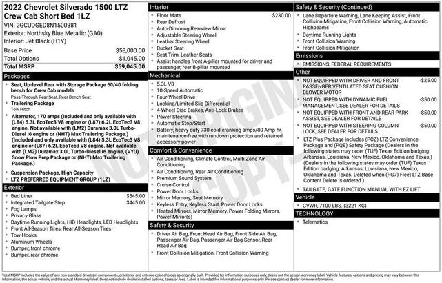 Photo of 2022 Northsky Blue Metallic Chevrolet Silverado 1500