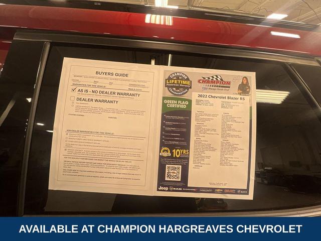 Photo of 2022 Cherry Red Tintcoat Chevrolet Blazer
