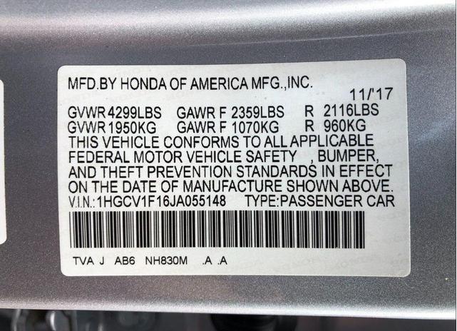 Photo of 2018 Lunar Silver Metallic Honda Accord