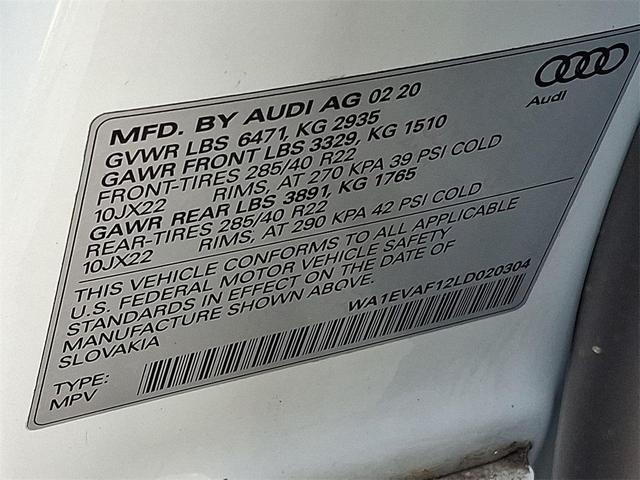 Photo of 2020 Glacier White Metallic Audi Q8