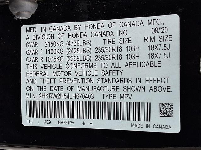 Photo of 2020 Crystal Black Pearl Honda CR-V
