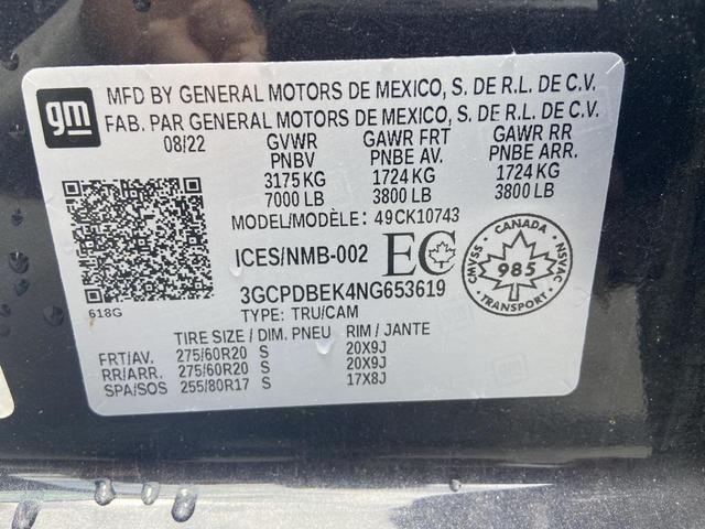 Photo of 2022 Dark Ash Metallic Chevrolet Silverado 1500