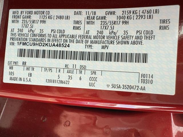Photo of 2019 Ruby Red Ford Escape