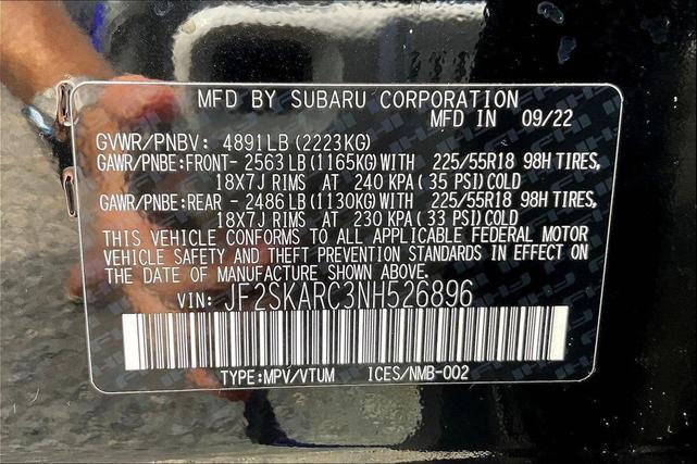 Photo of 2022 Crystal Black Silica Subaru Forester