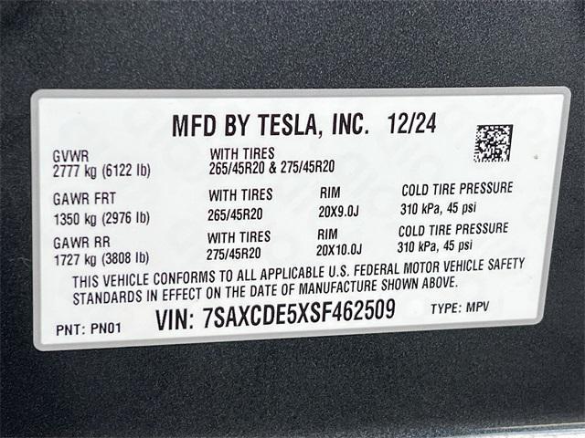 Photo of 2025 Solid Black Tesla Model X