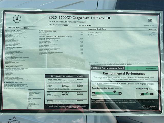 Photo of 2025 Arctic White Mercedes-Benz Sprinter 3500XD