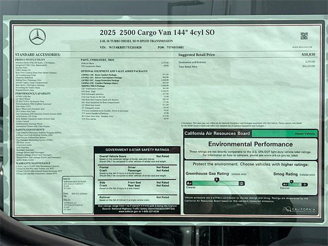 Photo of 2025 Jet Black Mercedes-Benz Sprinter 2500