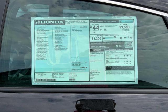 Photo of 2025 Black Honda Accord Hybrid