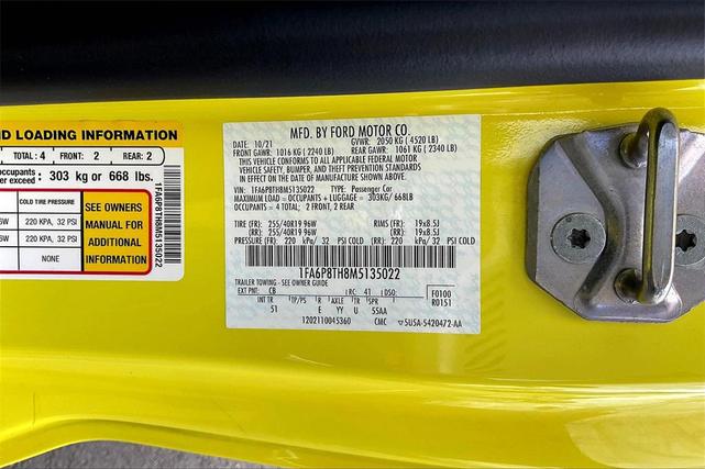 Photo of 2021 Grabber Yellow Ford Mustang