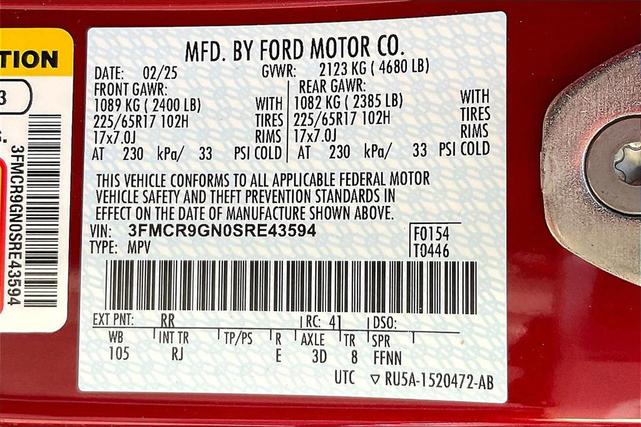 Photo of 2025 Ruby Red Metallic Tinted Clearcoat Ford Bronco Sport
