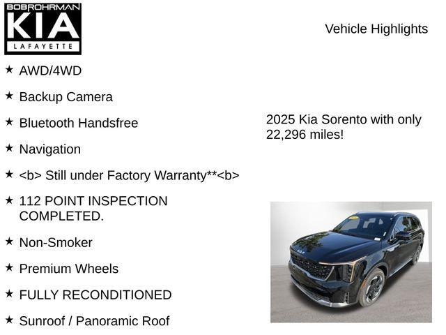 Photo of 2025 Ebony Black Kia Sorento