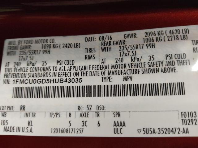Photo of 2017 Red Ford Escape