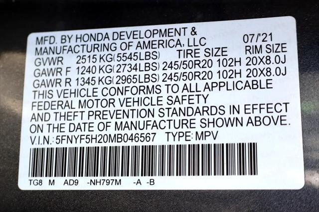 Photo of 2021 Crystal Black Pearl Honda Pilot