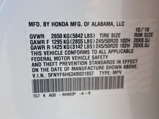Photo of 2019 White Diamond Pearl Honda Pilot