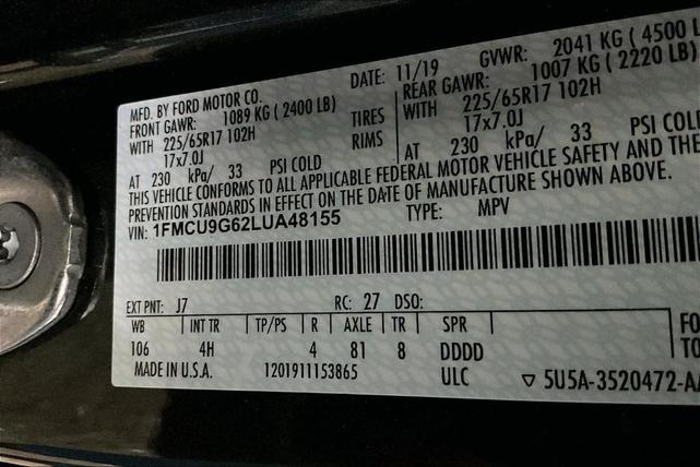 Photo of 2020 Magnetic Metallic Ford Escape