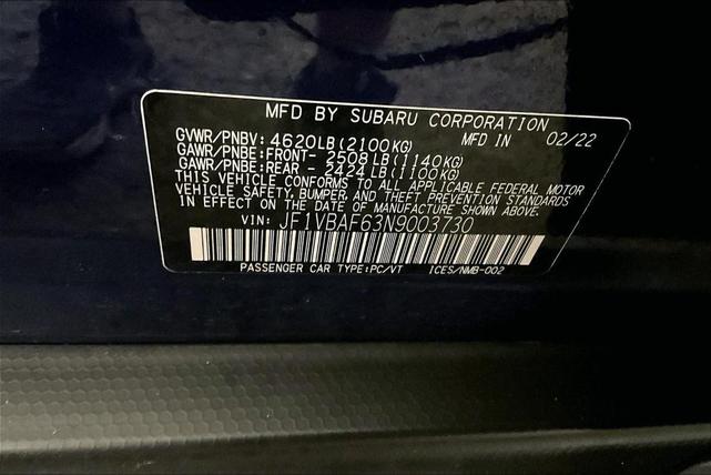 Photo of 2022 Sapphire Blue Subaru WRX