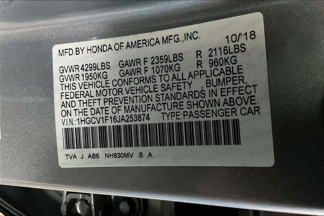 Photo of 2018 Lunar Silver Metallic Honda Accord