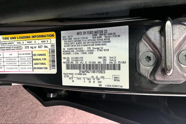 Photo of 2019 Magnetic Metallic Ford Fusion