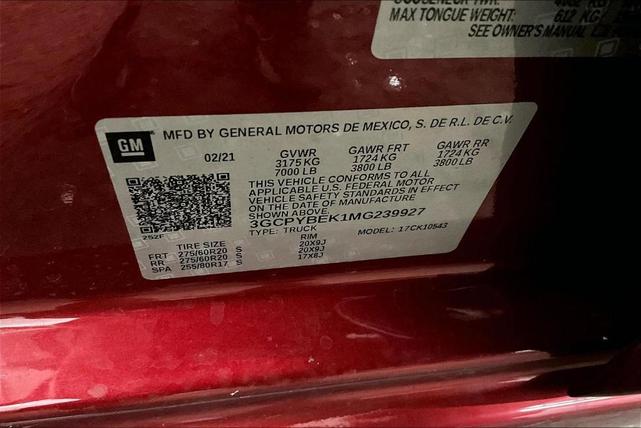Photo of 2021 Cherry Red Tintcoat Chevrolet Silverado 1500