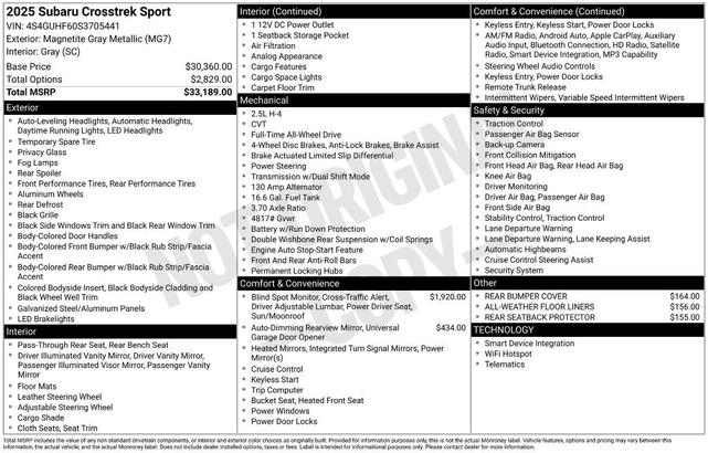 Photo of 2025 Magnetite Gray Metallic Subaru Crosstrek