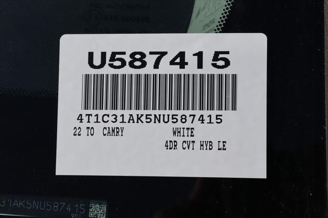 Photo of 2022 White Toyota Camry