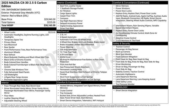 Photo of 2025 Polymetal Gray Metallic Mazda CX-30