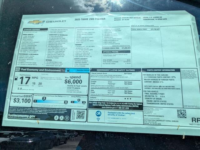 Photo of 2025 Sterling Gray Metallic Chevrolet Tahoe