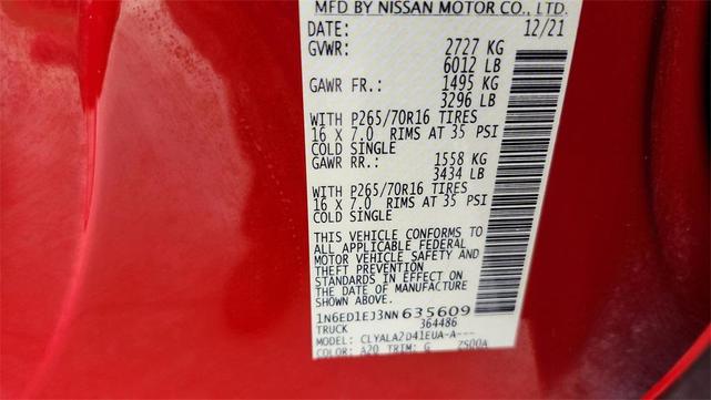 Photo of 2022 Red Alert Nissan Frontier