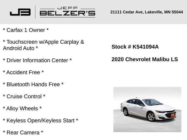 Photo of 2020 Summit White Chevrolet Malibu