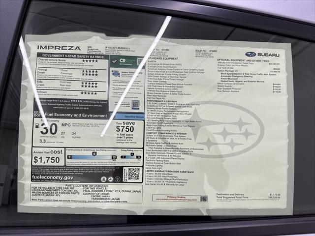 Photo of 2025 Ice Silver Subaru Impreza