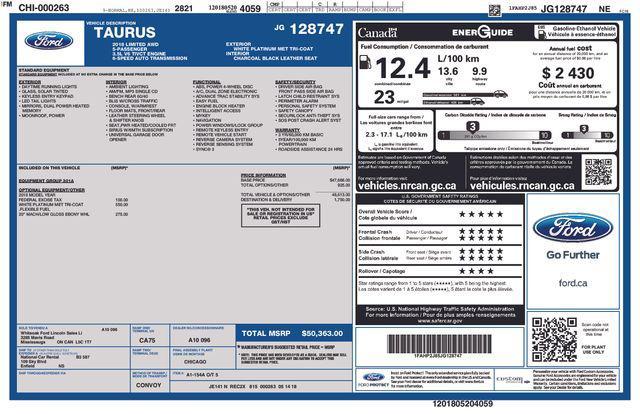 Photo of 2018 White Platinum Metallic Tri-Coat Ford Taurus