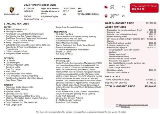 Photo of 2023 Night Blue Metallic Porsche Macan