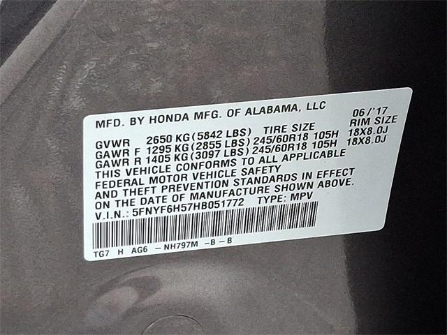Photo of 2017 Modern Steel Metallic Honda Pilot