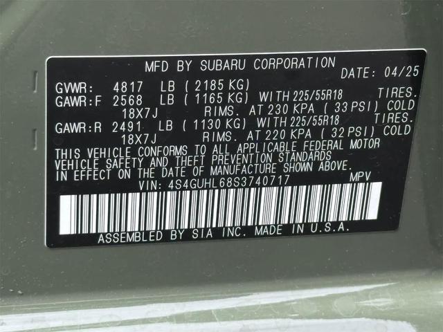 Photo of 2025 Green Subaru Crosstrek