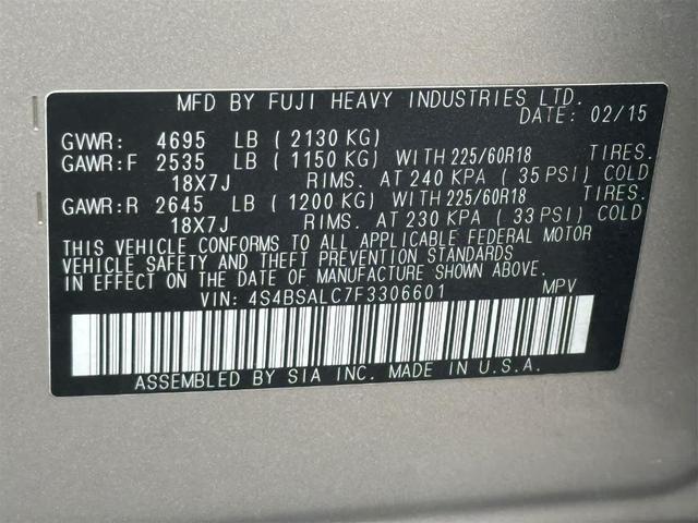 Photo of 2015 Tungsten Metallic Subaru Outback