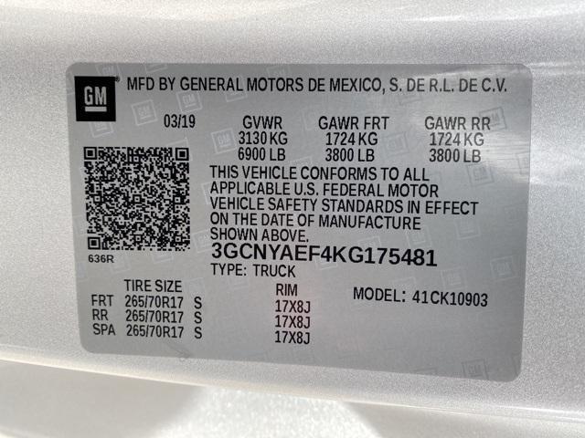 Photo of 2019 Silver Ice Metallic Chevrolet Silverado 1500