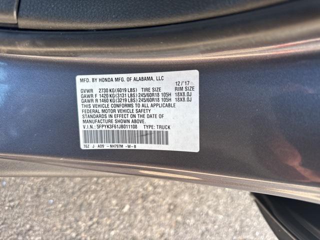 Photo of 2018 Gray Honda Ridgeline