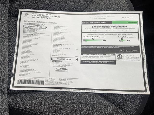 Photo of 2025 Bright White Clearcoat RAM ProMaster 1500