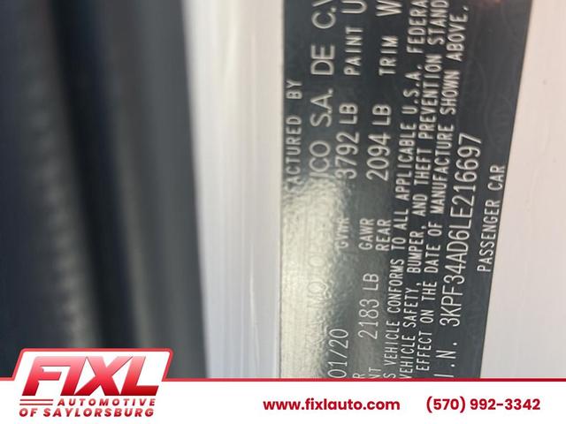 Photo of 2020 Clear White Kia Forte