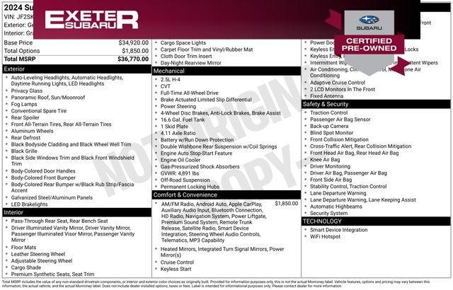 Photo of 2024 Geyser Blue Subaru Forester